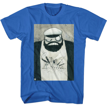 Popeye Mens S/S T-Shirt - Crazy Brut - Solid Royal