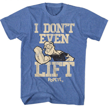 Popeye Mens S/S T-Shirt - Noliftin - Heather Royal Heather