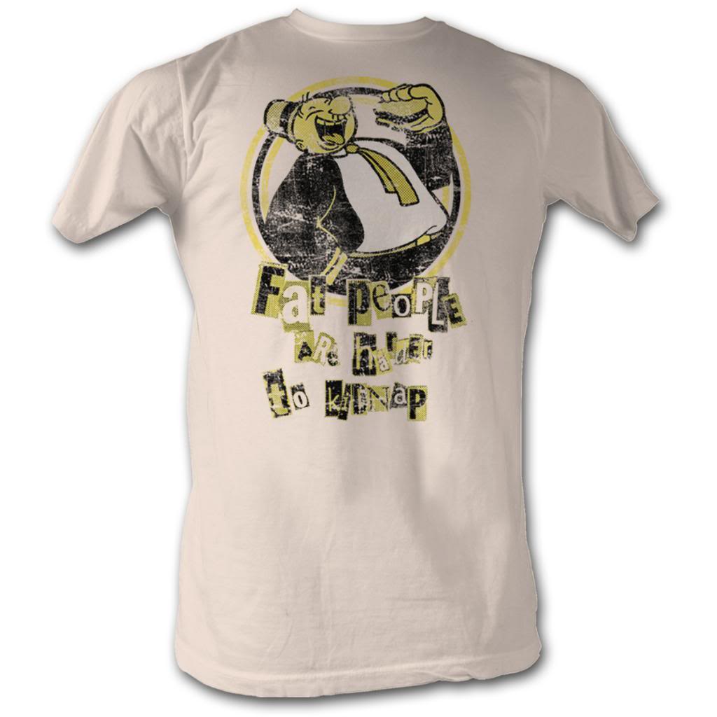 Popeye Mens S/S T-Shirt - Hard To Kidnap - Solid Natural