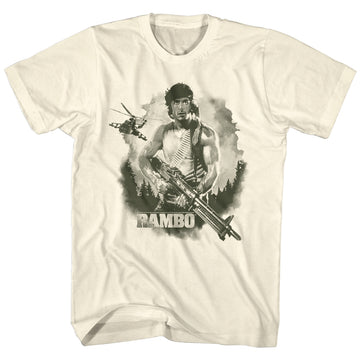 Rambo Mens S/S T-Shirt - Watercolor - Solid Natural