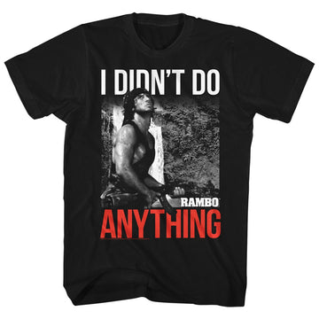 Rambo Mens S/S T-Shirt - Do 2 - Solid Black