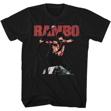Rambo Mens S/S T-Shirt - Rambow - Solid Black