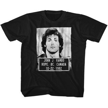 Rambo Toddler S/S T-Shirt - Mugshot - Solid Black