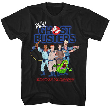 Real Ghostbusters Mens S/S T-Shirt - Group3 - Solid Black