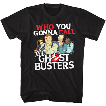 Real Ghostbusters Mens S/S T-Shirt - Call Em - Solid Black
