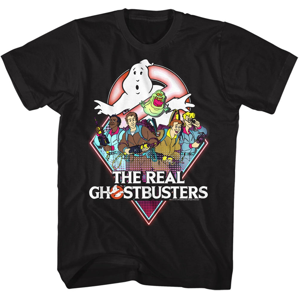 Real Ghostbusters Mens S/S T-Shirt - Realgb - Solid Black