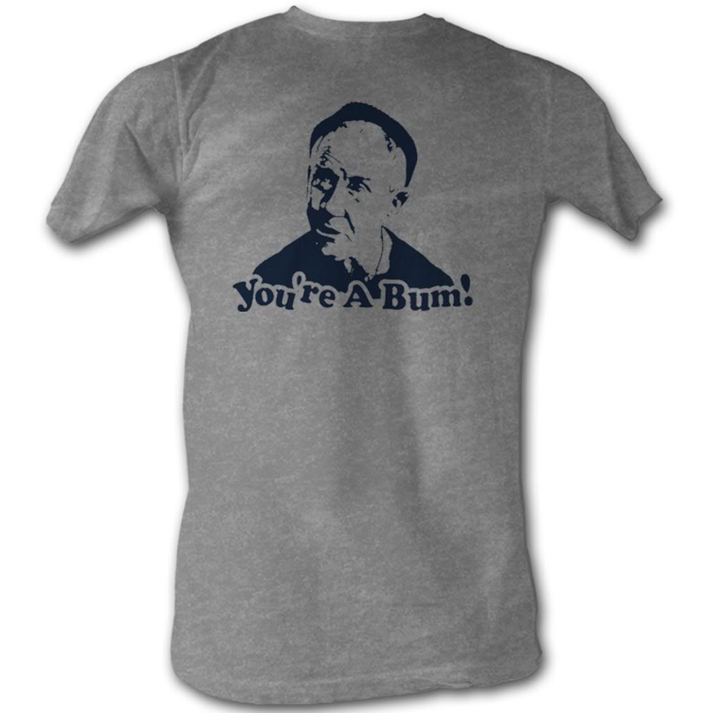 Rocky Mens S/S T-Shirt - You’Re A Bum - Heather Gray Heather