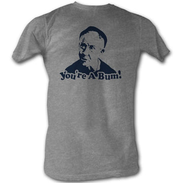 Rocky Mens S/S T-Shirt - You’Re A Bum - Heather Gray Heather