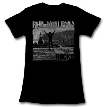 Rocky Girls Juniors S/S T-Shirt - Philadelphia - Solid Black