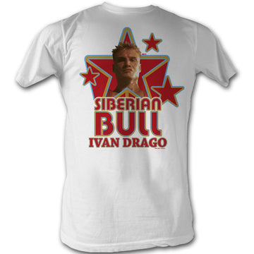 Rocky Mens S/S T-Shirt - Siberian Bull - Solid White