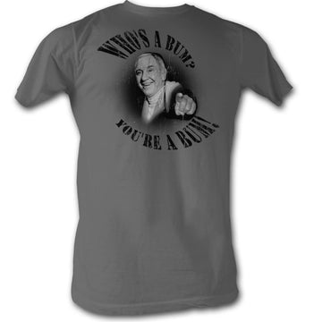 Rocky Mens S/S T-Shirt - Who'S A Bum? - Heather Black Heather
