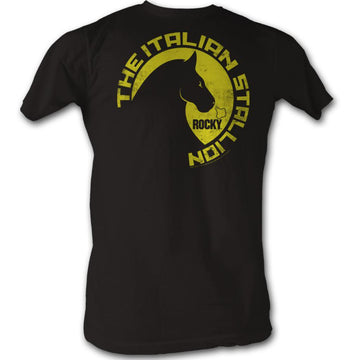 Rocky Mens S/S T-Shirt - Wild Stallions - Solid Black