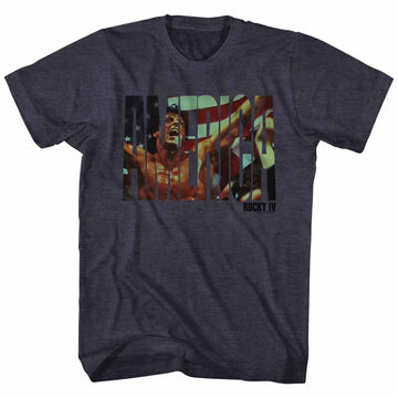 Rocky Mens S/S T-Shirt - America - Heather Navy Heather