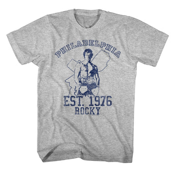 Rocky Mens S/S T-Shirt - Philidelphia - Heather Gray Heather
