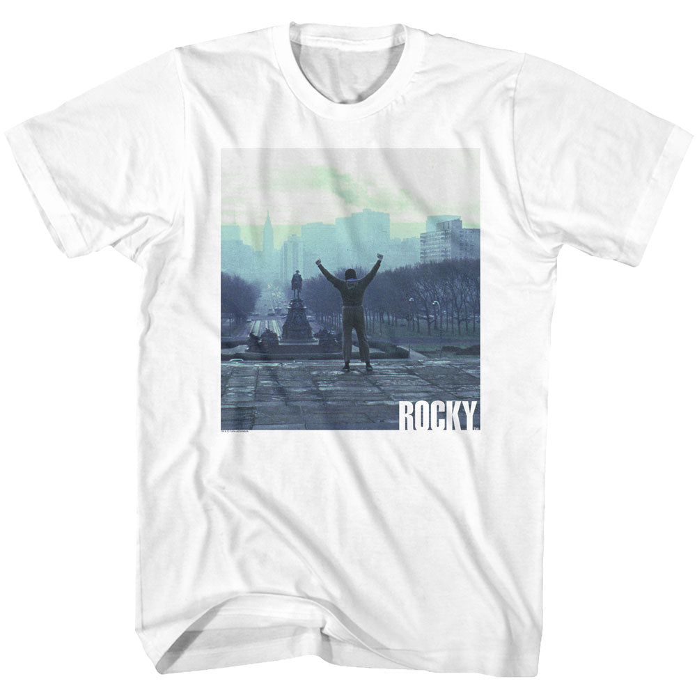 Rocky Mens S/S T-Shirt - Rocky Live - Solid White