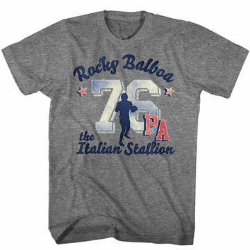 Rocky Mens S/S T-Shirt - Athletic 76 - Heather Graphite Heather