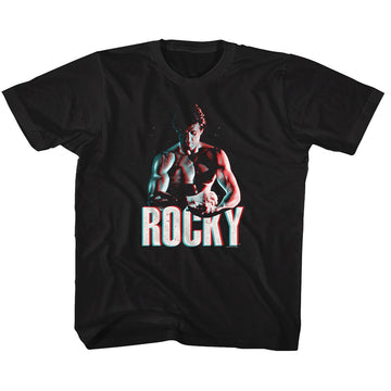 Rocky Toddler S/S T-Shirt - 3D Muscles - Solid Black