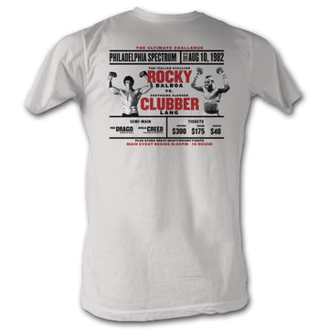 Rocky Mens S/S T-Shirt - Rocky Vs. Clubber - Solid Natural