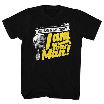 Redd Foxx Mens S/S T-Shirt - Junk In The Trunk - Solid Black