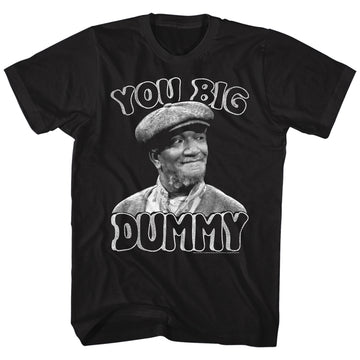 Redd Foxx Mens S/S T-Shirt - Big Dummy - Solid Black
