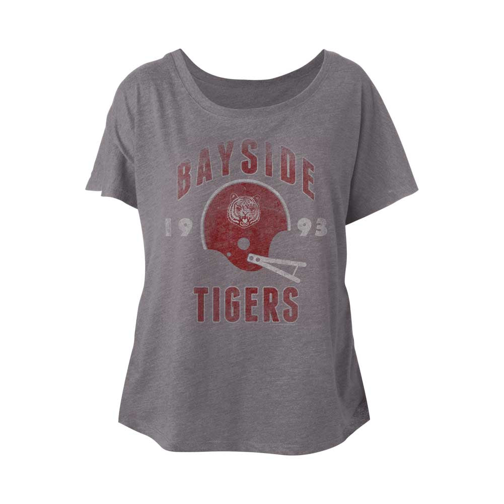 Saved By The Bell Ladies S/S Dolman - Backyard Dog - Heather Premium Heather