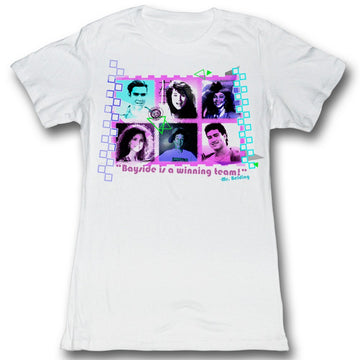 Saved By The Bell Girls Juniors S/S T-Shirt - Gang - Solid White