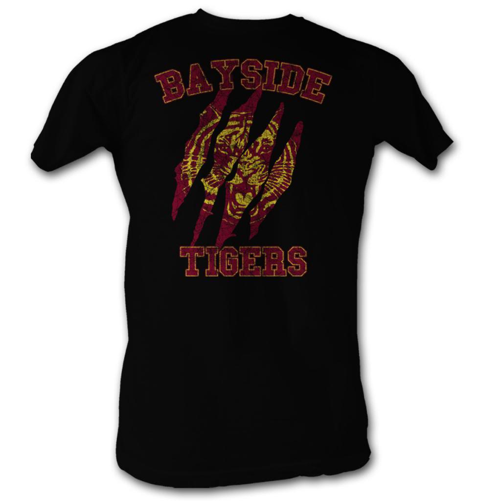 Saved By The Bell Mens S/S T-Shirt - Tiger Claws - Solid Black