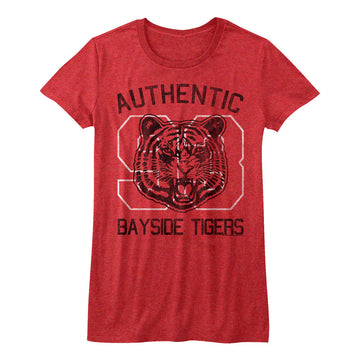 Saved By The Bell Girls Juniors S/S T-Shirt - Authentic - Heather Red Heather