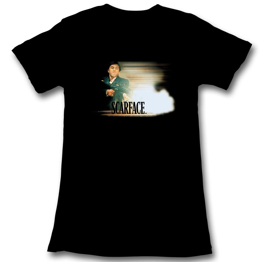 Scarface Girls Juniors S/S T-Shirt - Glowy Dude - Solid Black