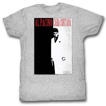 Scarface Mens S/S T-Shirt - Cortada - Heather Gray Heather