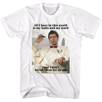 Scarface Mens S/S T-Shirt - Break - Solid White