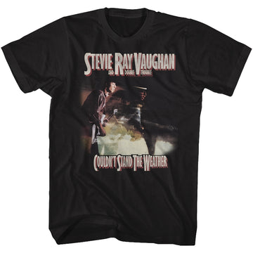 Stevie Ray Vaughan Mens S/S T-Shirt - CouldnāT Stand The Weather - Solid Black