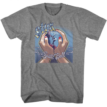 Styx Mens S/S T-Shirt - Bright Ball - Heather Graphite Heather