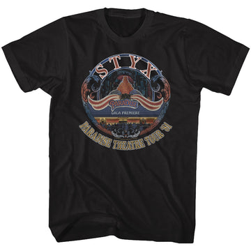 Styx Mens S/S T-Shirt - Tour 81 - Solid Black