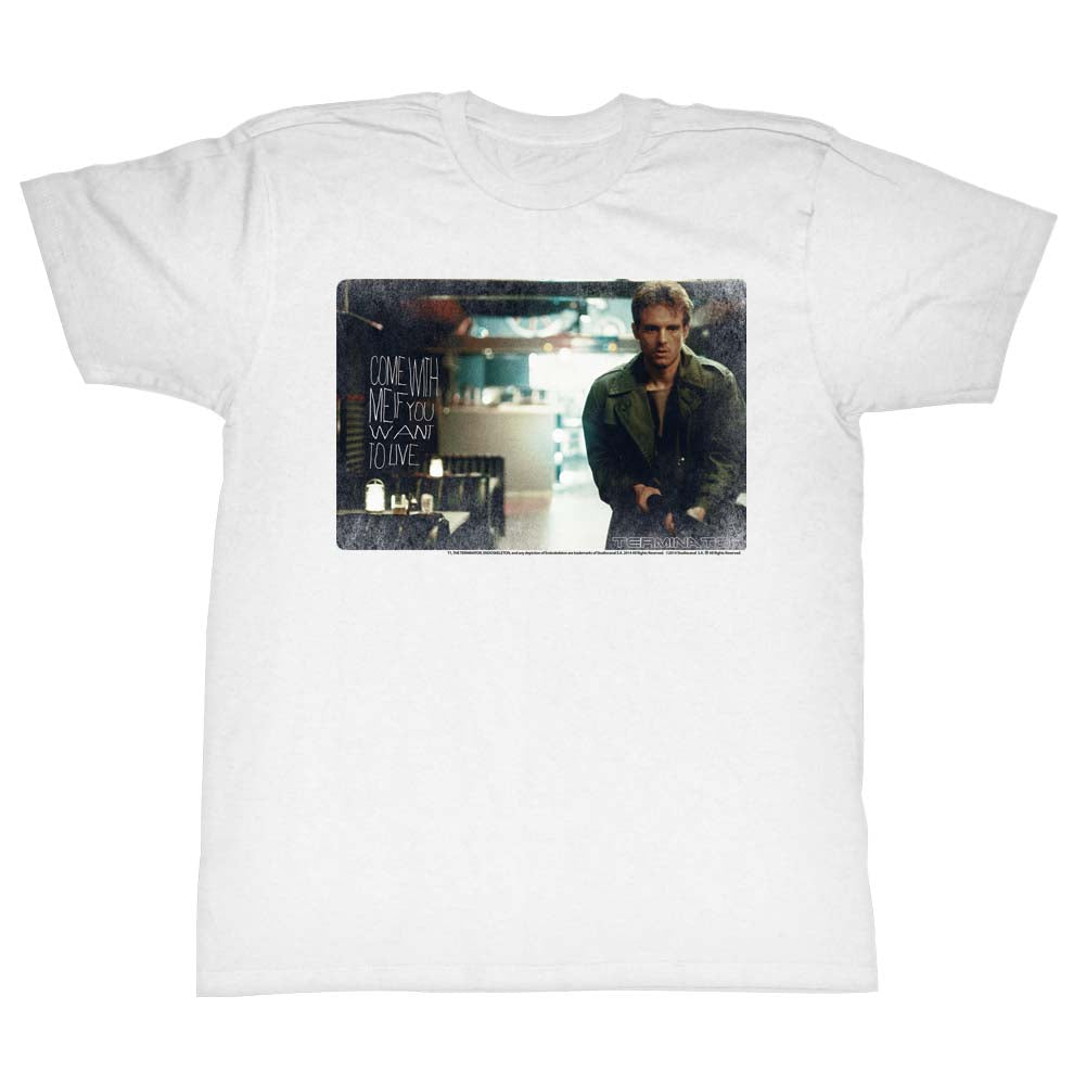 Terminator Mens S/S T-Shirt - Kyle - Solid White