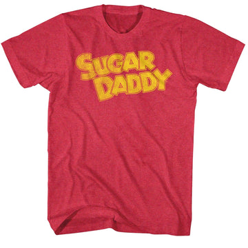 Tootsie Roll Mens S/S T-Shirt - Yellow Sugar Daddy - Heather Cherry Heather