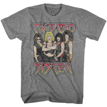 Twisted Sister Mens S/S T-Shirt - Twisted Sister - Heather Graphite Heather