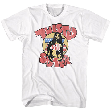 Twisted Sister Mens S/S T-Shirt - Twisted '76 - Solid White