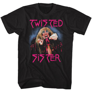 Twisted Sister Mens S/S T-Shirt - Twisted Dee - Solid Black