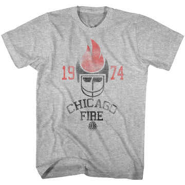 Wfl Mens S/S T-Shirt - Chicago Fire - Heather Gray Heather