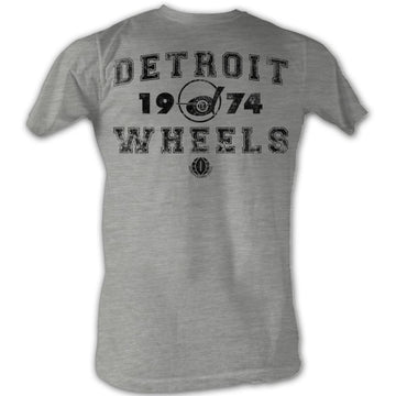 Wfl Mens S/S T-Shirt - Da Wheels - Heather Gray Heather
