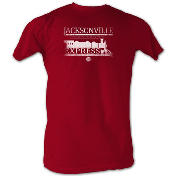 Wfl Mens S/S T-Shirt - Express White - Heather Cardinal