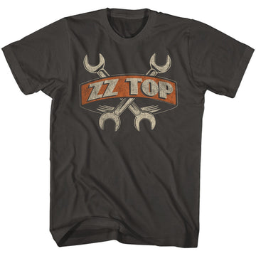 ZZ Top Mens S/S T-Shirt - Wrenches - Solid Smoke