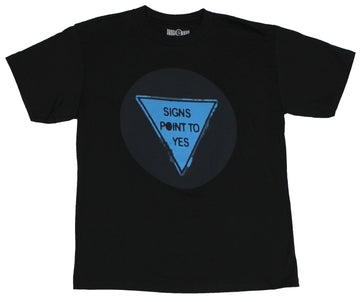 Eight ball Magic Eightball Mens T-shirt - Signs Point to Yes Distressed Image