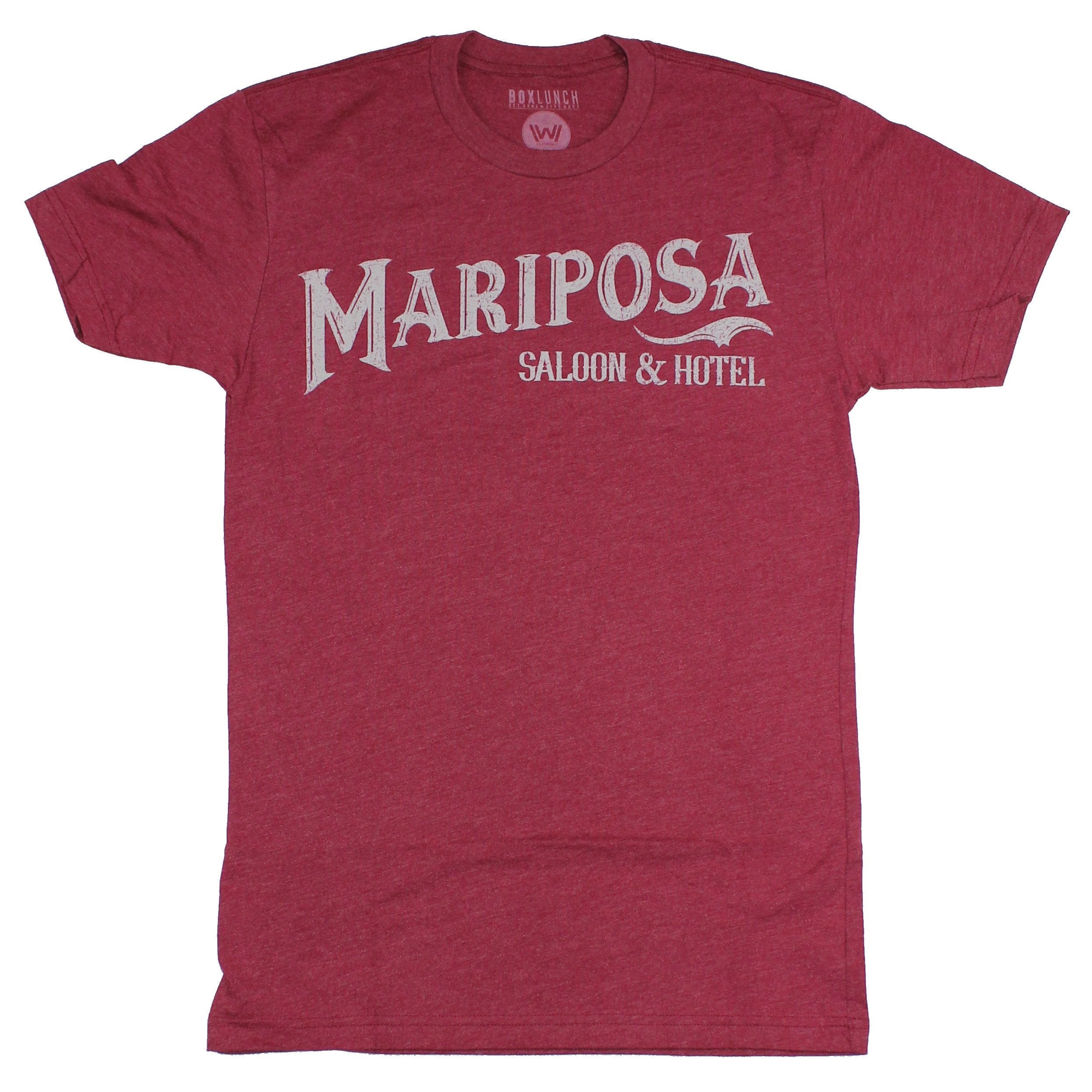 Westworld Mens T-Shirt - Mariposa Bar And Hotel Distressed Logo