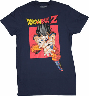 Dragon Ball Z Mens T-Shirt - Goku Screaming Hand Attack