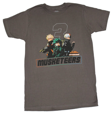 My Hero Academia Mens T-Shirt - 3 Musketeers Deku Todoroki & Bakugo
