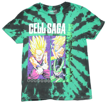 Dragonball Z Mens T-Shirt  - Cell Saga 3 Panel Tie Dye