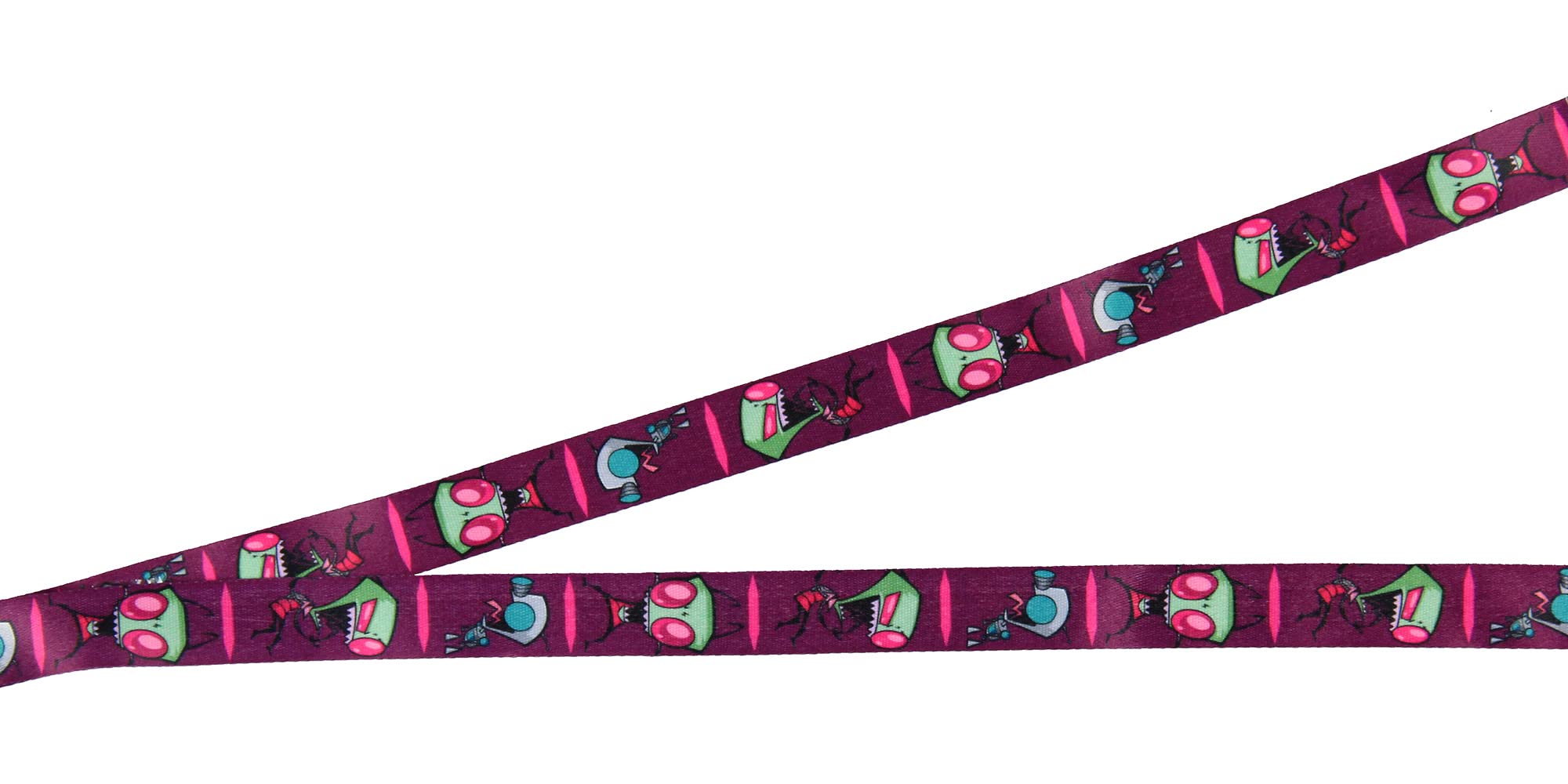 Invader Zim and Gir ID Badge Holder Lanyard w/ 2" Logo Rubber Pendant