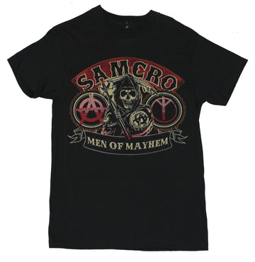 Sons of Anarchy Mens T-Shirt  - Men of Mayhem Reaper Image on Black